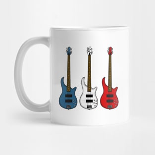 Bass Guitar French Flag Bassist Musician France Mug